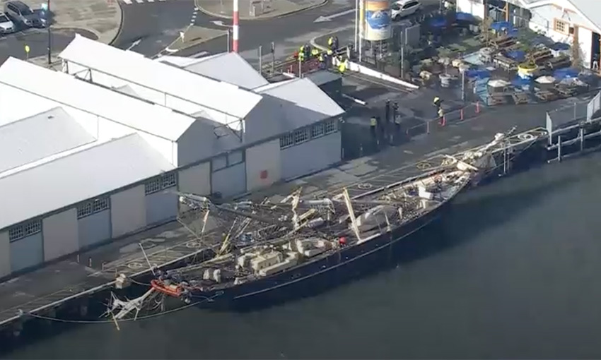 Training ship damaged by boxship in Fremantle port (UPDATED)